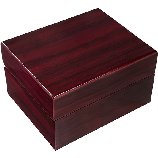 Coffret montre mahogany compact – vue intérieure ivoire