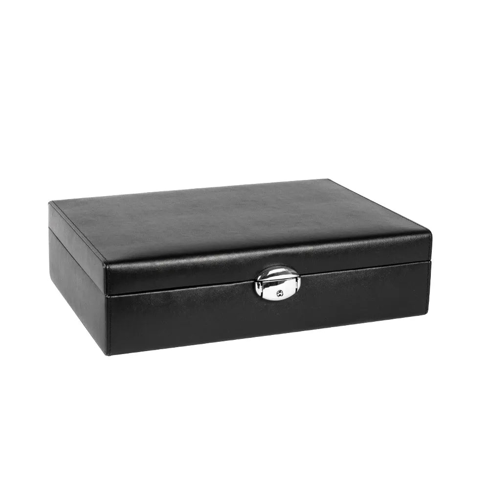 coffre montres en gaine aspect lisse noir