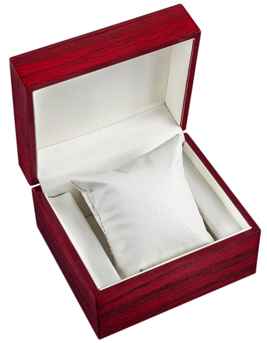 Coffret montre mahogany mini – vue intérieure blanche