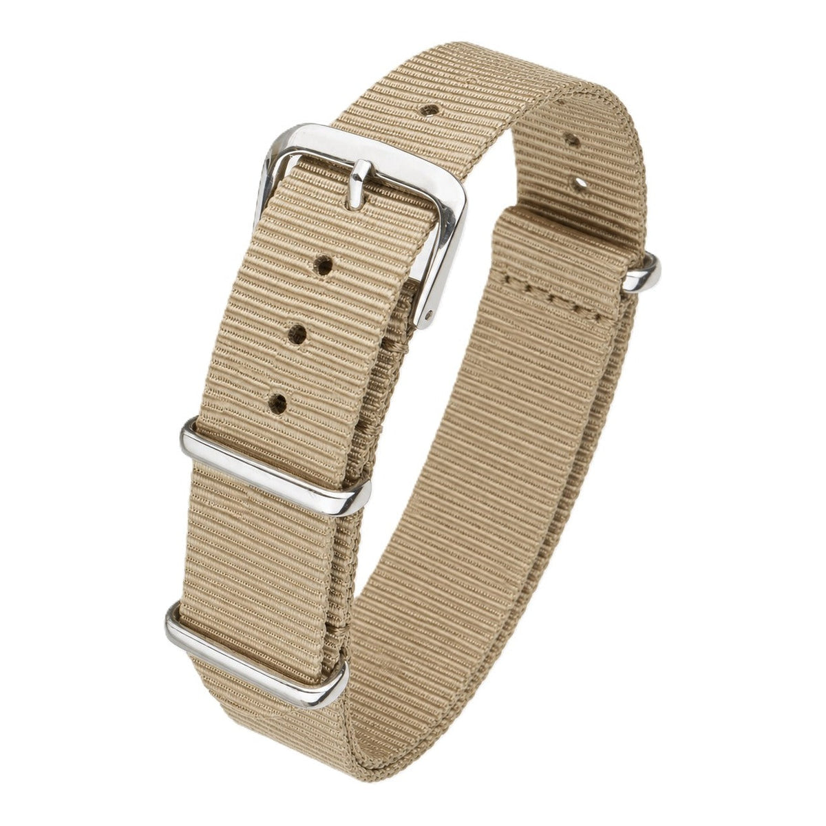 Bracelet montre textile nylon style militaire — Brown