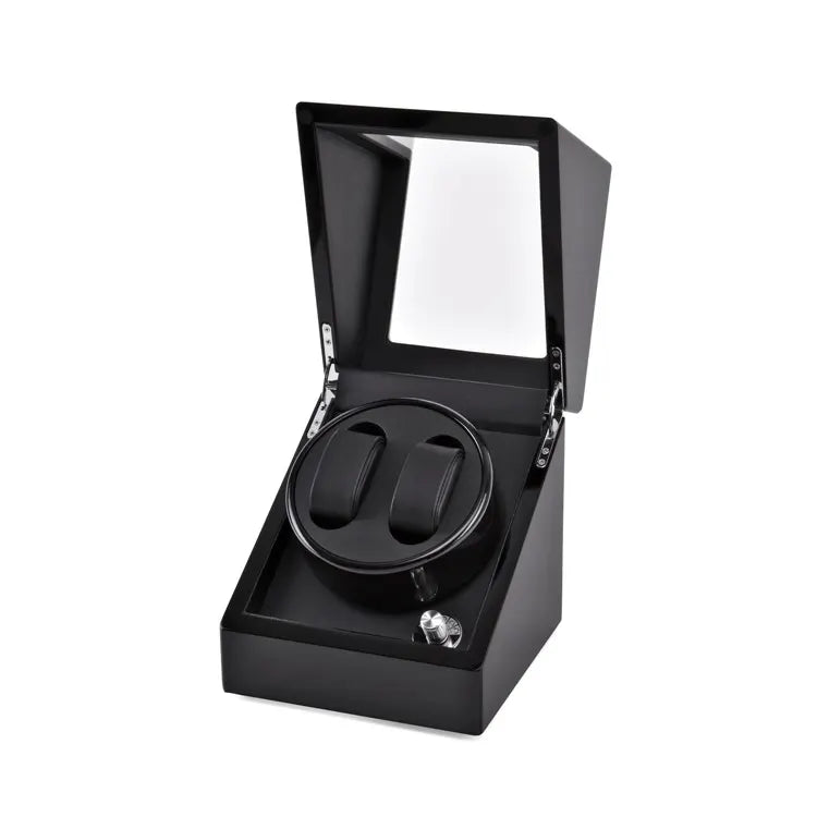 remontoir montre automatique 2 montres bois noir