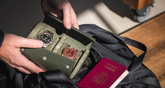 voyege avec un etui de montre