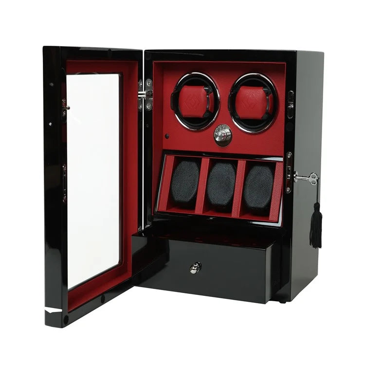 remontoir montre automatique 2 montres rouge