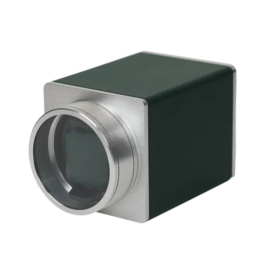 remontoir montre automatique cuir vert