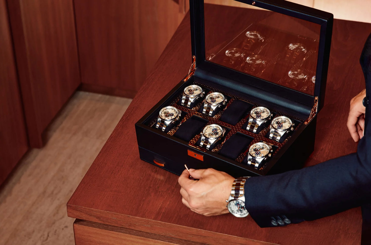 boite a montre 10 montres en cuir 