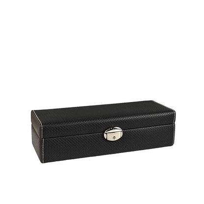 coffre montres gaine aspect tissage en relief noir