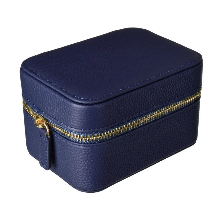 etui montre cuir bleu interieur creme