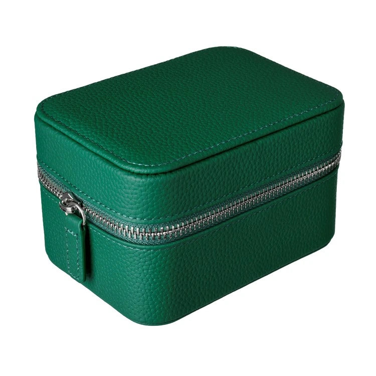 etui montre cuir vert interieur creme