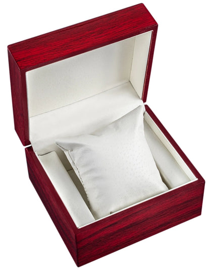 Coffret montre mahogany mini – vue intérieure blanche