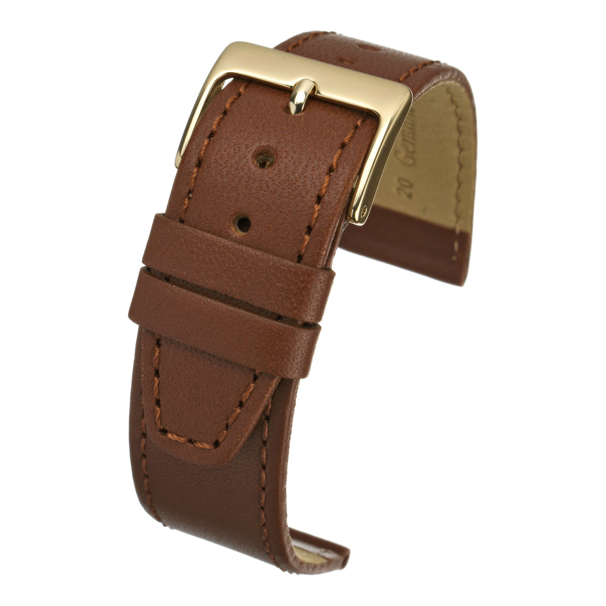 Bracelet montre cuir lisse surpiqué — LBS London