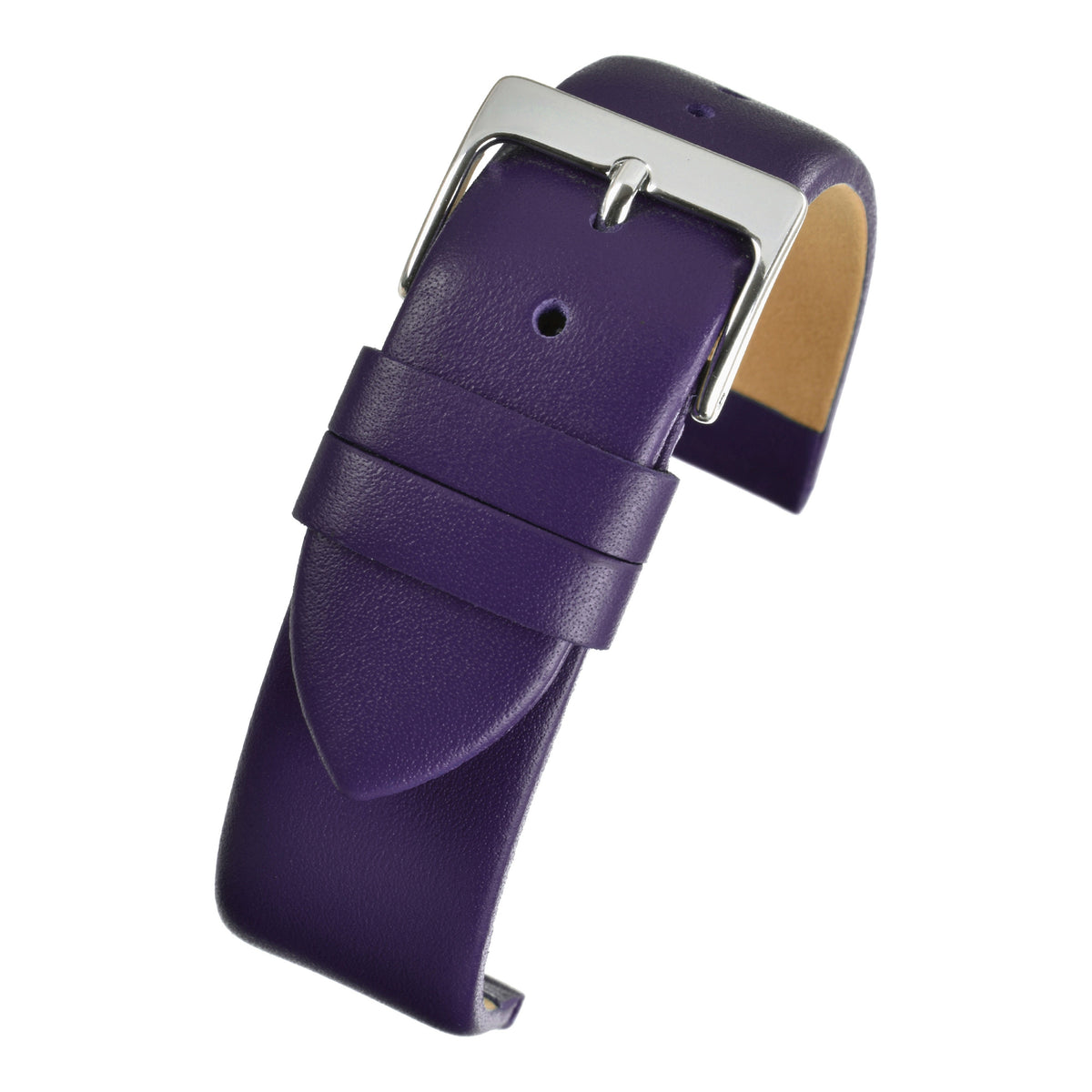 Bracelet montre cuir lisse — Purple