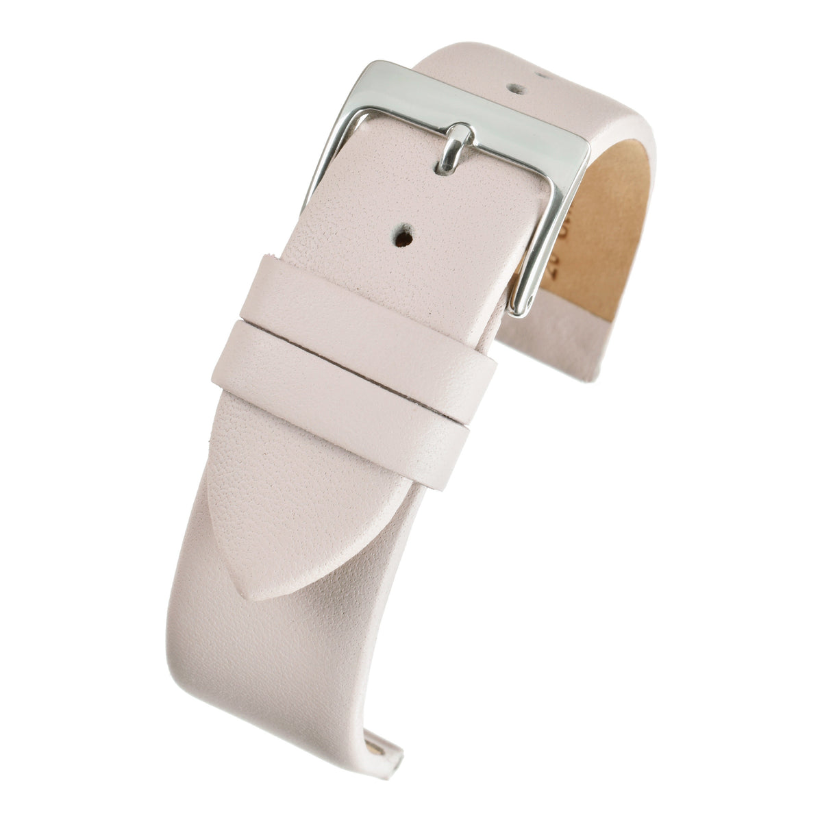 Bracelet montre cuir lisse — Cream
