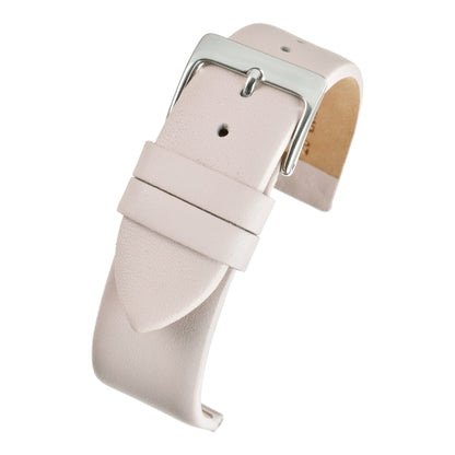 Bracelet montre cuir lisse — Cream