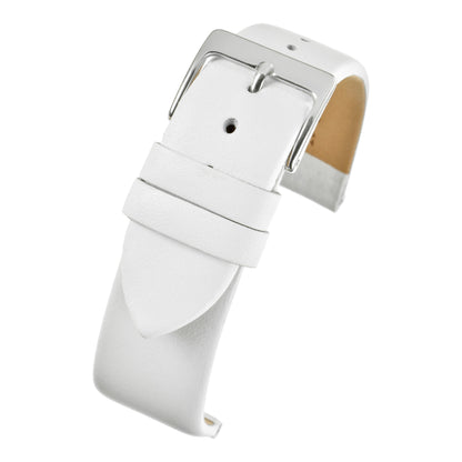 Bracelet montre cuir lisse — White