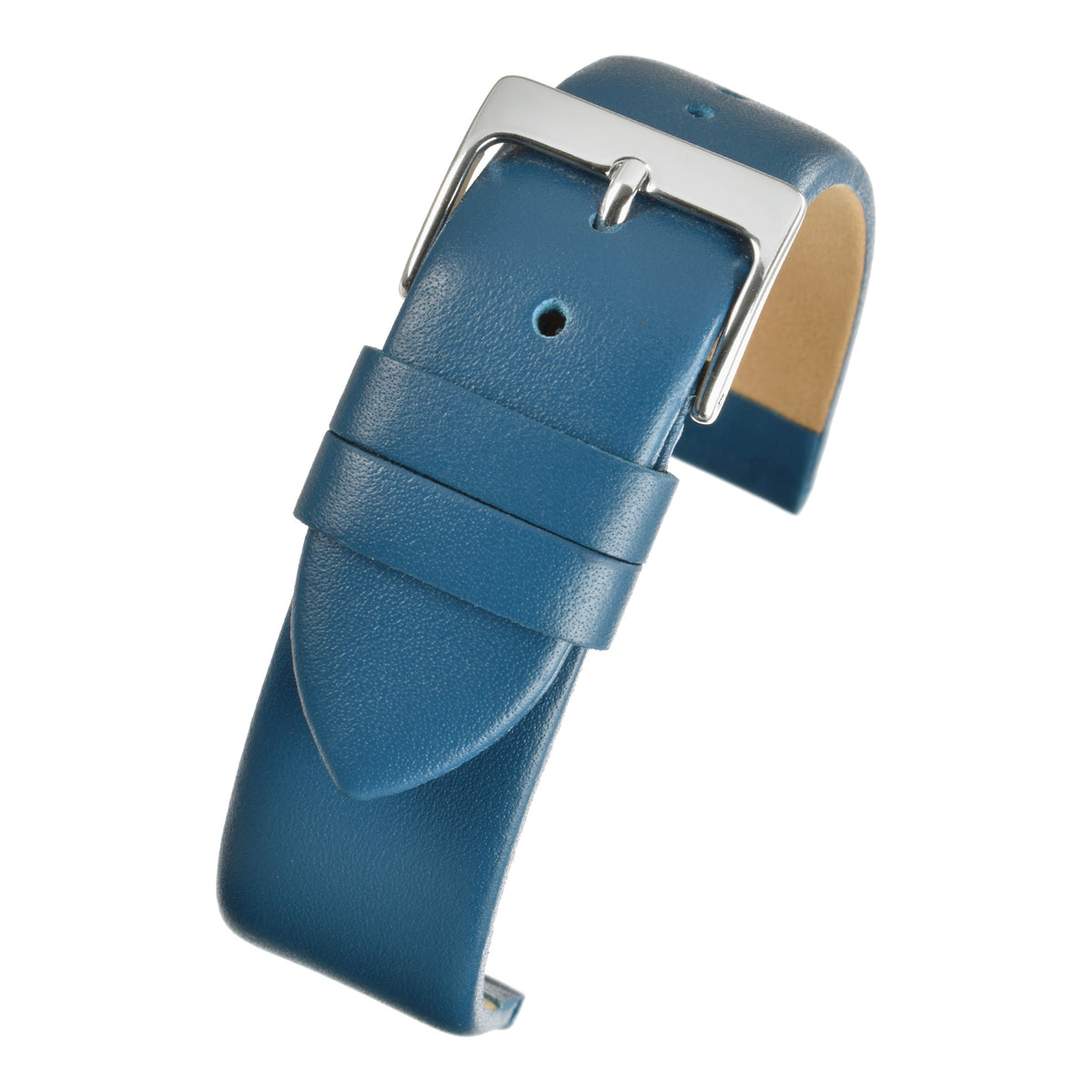 Bracelet montre cuir lisse — Blue