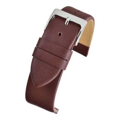 Bracelet montre cuir lisse — Maroon