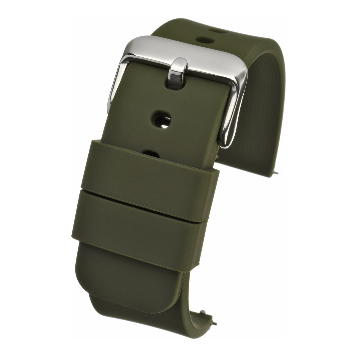 Bracelet montre silicone à pompes rapides — Dark Green