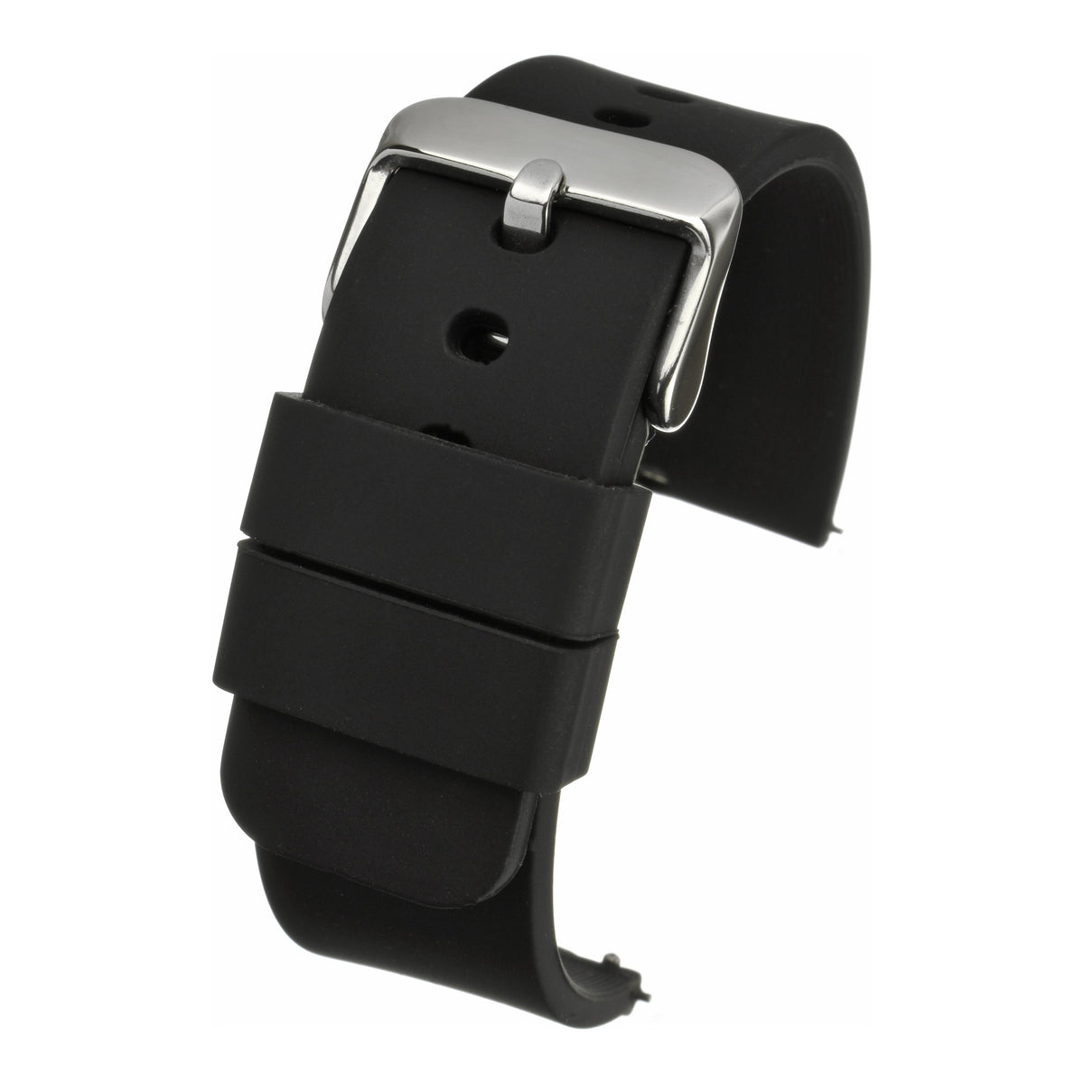 Bracelet montre silicone à pompes rapides — Black