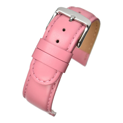 Bracelet montre cuir rembourré surpiqué — Pink