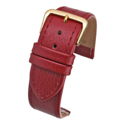 Bracelet montre cuir grain buffle XL — Red