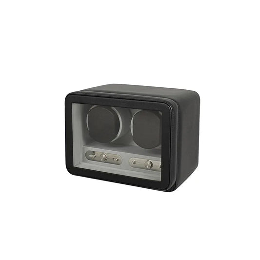 remontoir pour 2 montres automatiques gaine noir et gris