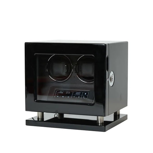 remontoir montre automatique 2 montres noir
watch winder 2 montres empreinte digitale