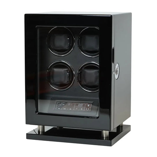 remontoir montre automatique 4 montres noir
watch winder 4 montres empreinte digitale